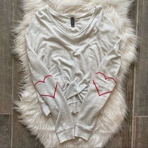 WOMENS HEART VALENTINES LONG SLEEVE TEE